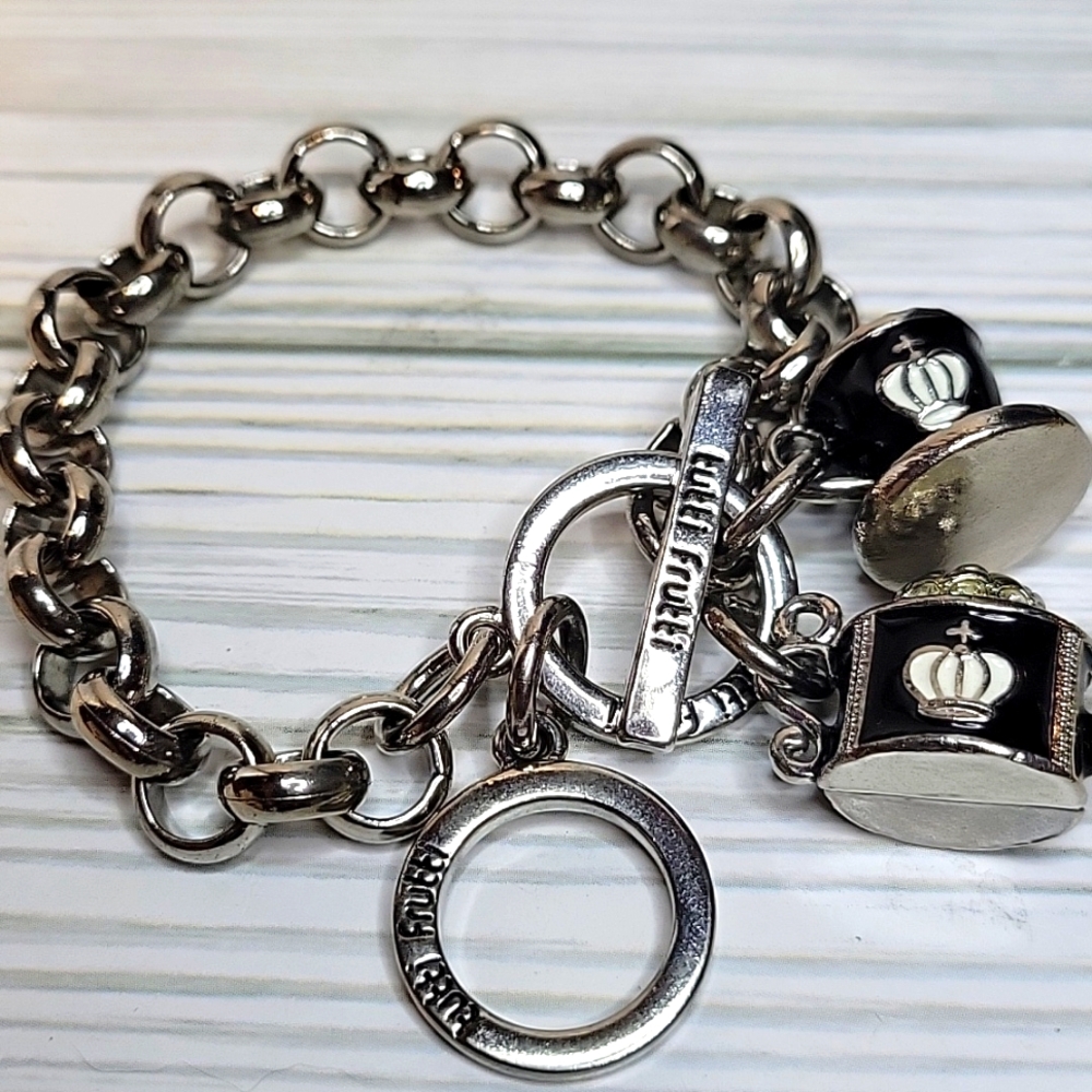Tea CUP and POT Toggle charm BRACELET Tutti Frutti Brand 6.25" To 7.25"